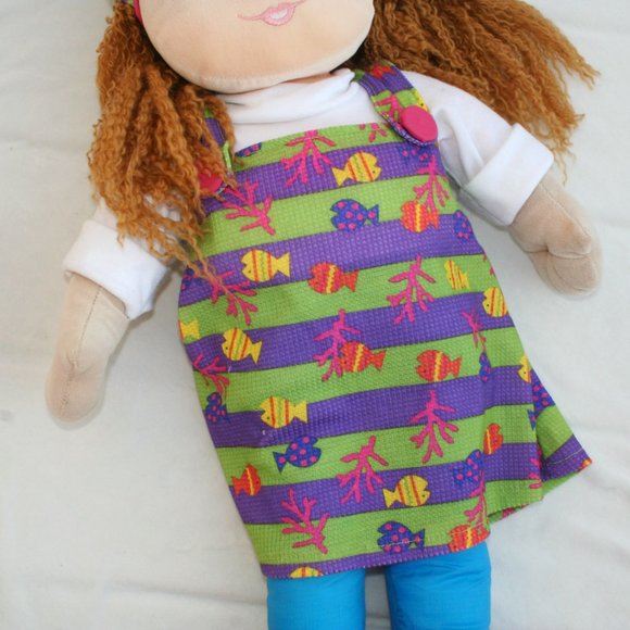 LARGE PLUSH GIRL DOLL TALL CUTE SOFT STUFFIE BIG TOY GIFT SEA ANIMAL DRESS SHOES - Picture 7 of 15